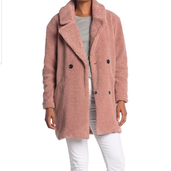 Lucky brand faux teddy fur coat in Large - Picture 1 of 10